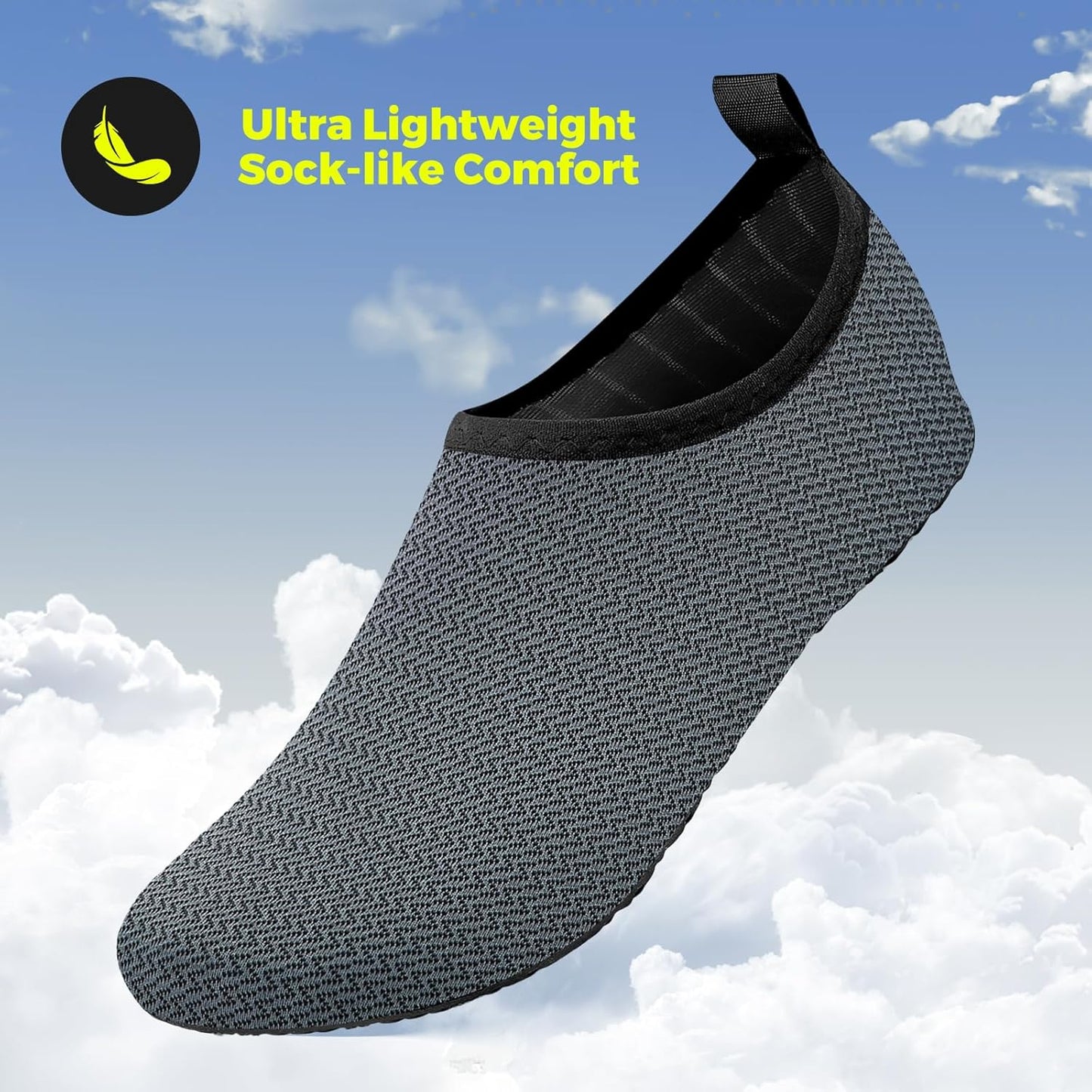 JOTO Water Shoes for Women Men Kids, Barefoot Quick-Dry Aqua Water Socks Slip-on Swim Beach Shoes for Snorkeling Surfing Kayaking Beach Walking Yoga