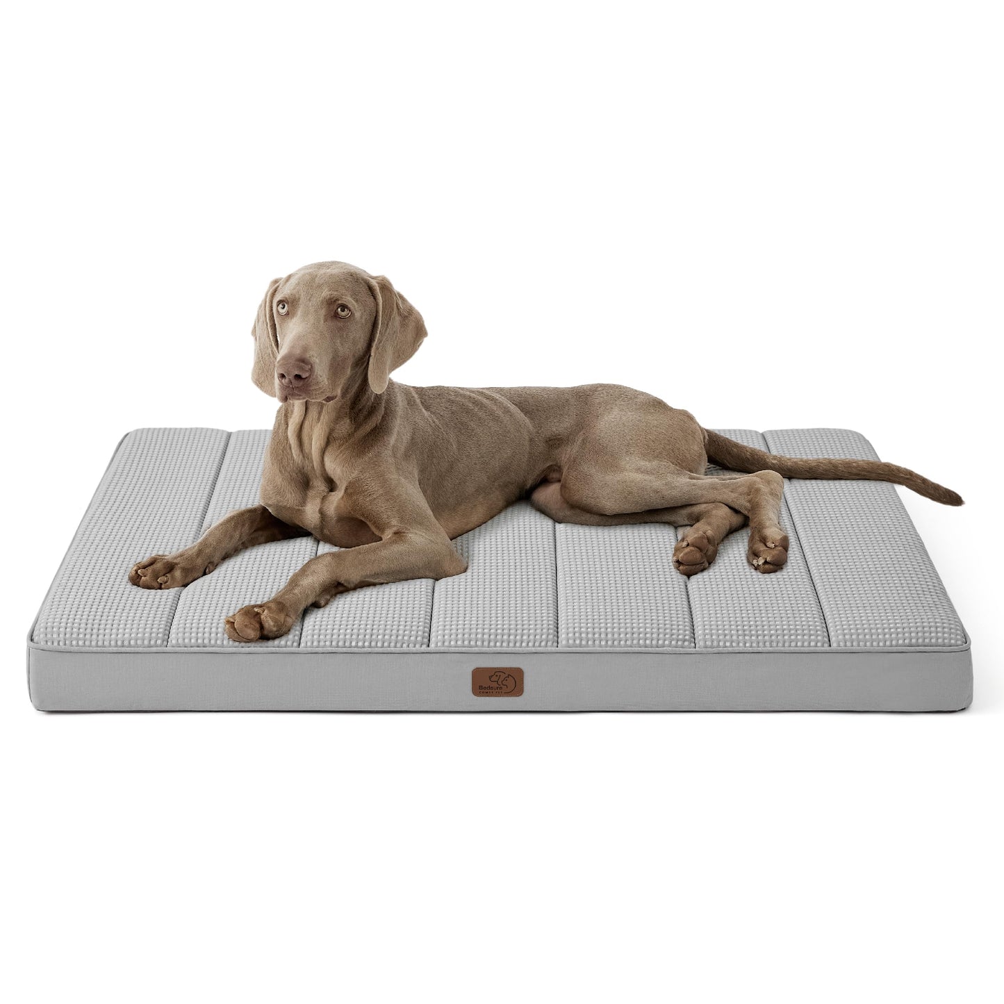 Bedsure Dog Bed for Large Dogs - Orthopedic Waterproof Puppy Beds with Removable Washable Cover, Egg Crate Foam Pet Mat, Suitable for Pet Up to 65 lbs