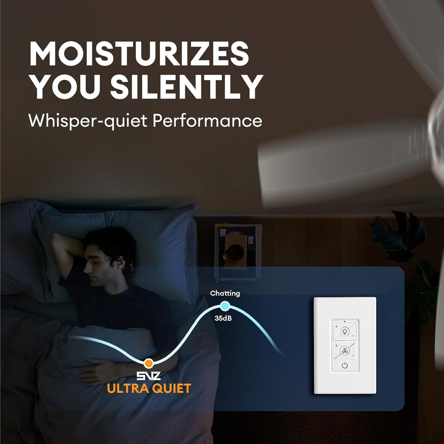 42 Inch Ceiling Fans with Lights and Remote/App Control, Modern Nickel