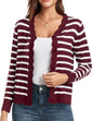 GRECERELLE Women's Long Sleeve V-Neck Button Down Cardigan Knit Shrugs Sweater