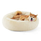 Bedsure Calming Cat Beds for Indoor Cats - Small Cat Bed Washable 20 inches, Anti-Slip Round Fluffy Plush Faux Fur Pet Bed, Fits up to 15 lbs Pets, Camel