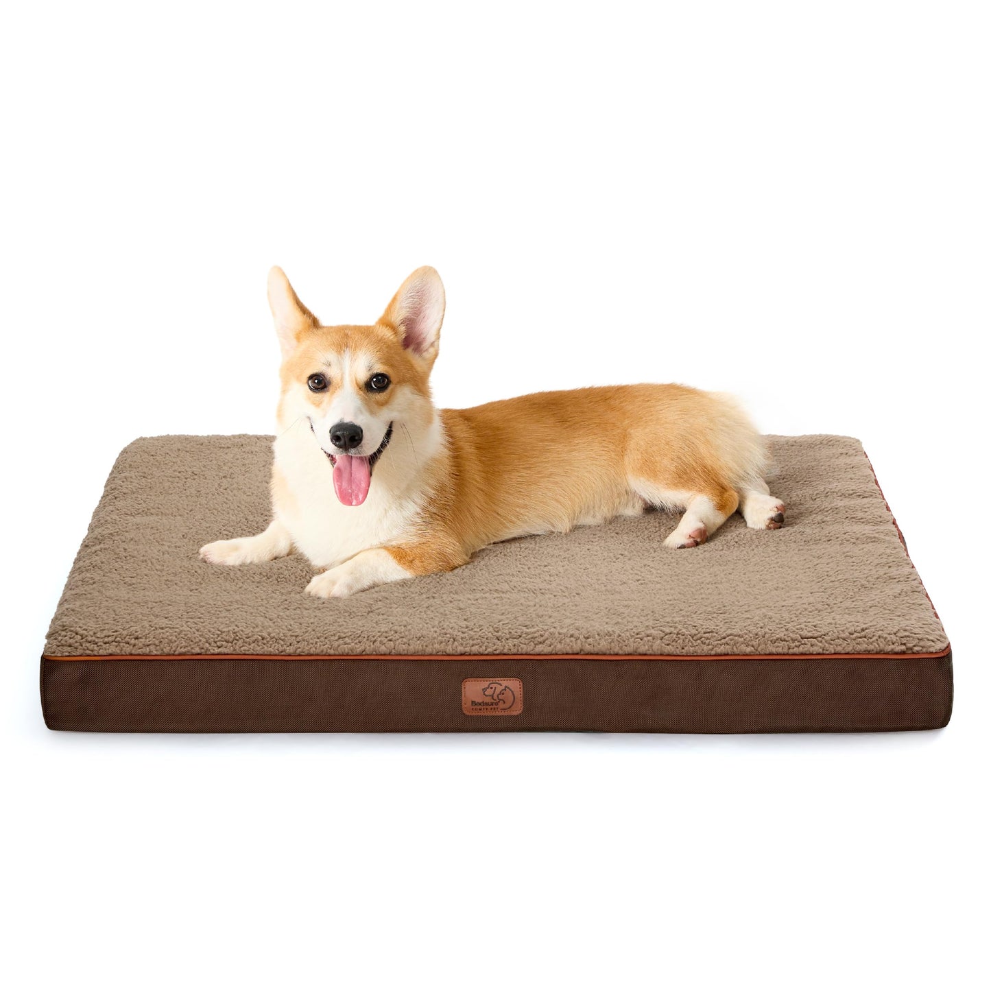 Bedsure Dog Bed for Large Dogs - Orthopedic Waterproof Puppy Beds with Removable Washable Cover, Egg Crate Foam Pet Mat, Suitable for Pet Up to 65 lbs