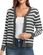 GRECERELLE Women's Long Sleeve V-Neck Button Down Cardigan Knit Shrugs Sweater