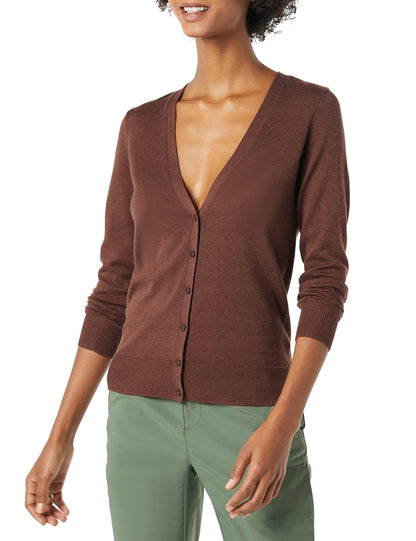 Amazon Essentials Women's Lightweight V-Neck Cardigan Sweater (Available in Plus Size)