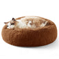 Bedsure Calming Cat Beds for Indoor Cats - Small Cat Bed Washable 20 inches, Anti-Slip Round Fluffy Plush Faux Fur Pet Bed, Fits up to 15 lbs Pets, Camel