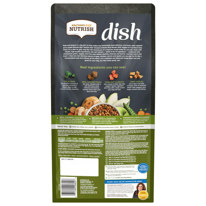 Rachael Ray Nutrish Dish Premium Dry Dog Food, Chicken & Brown Rice Recipe with Veggies & Fruit, 23 Pounds