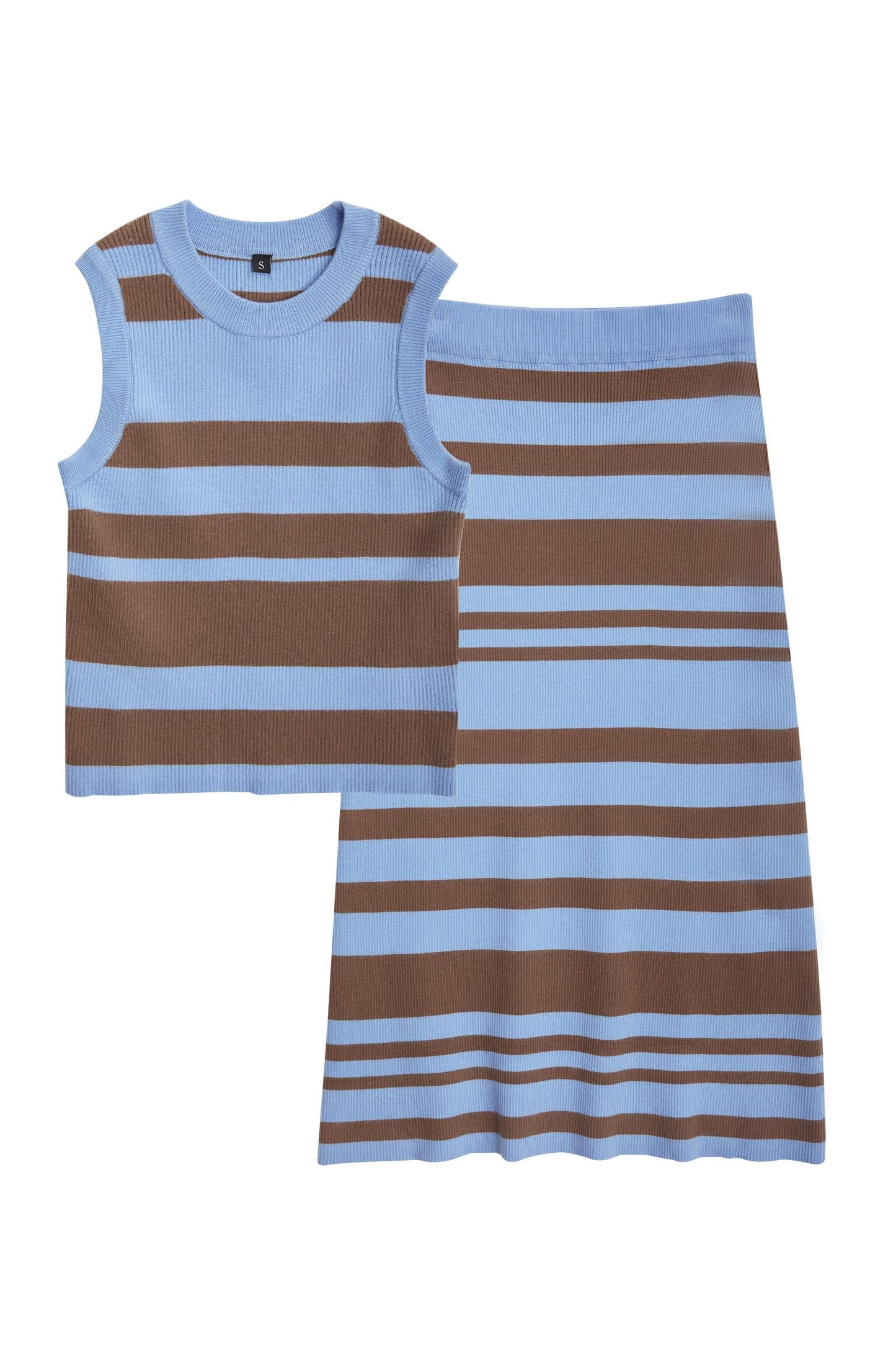 Arach&Cloz Women's Two Piece Sets 2025 Bodycon Dresses Summer Outfits Tank Top and Midi Skirt Suits Sweater