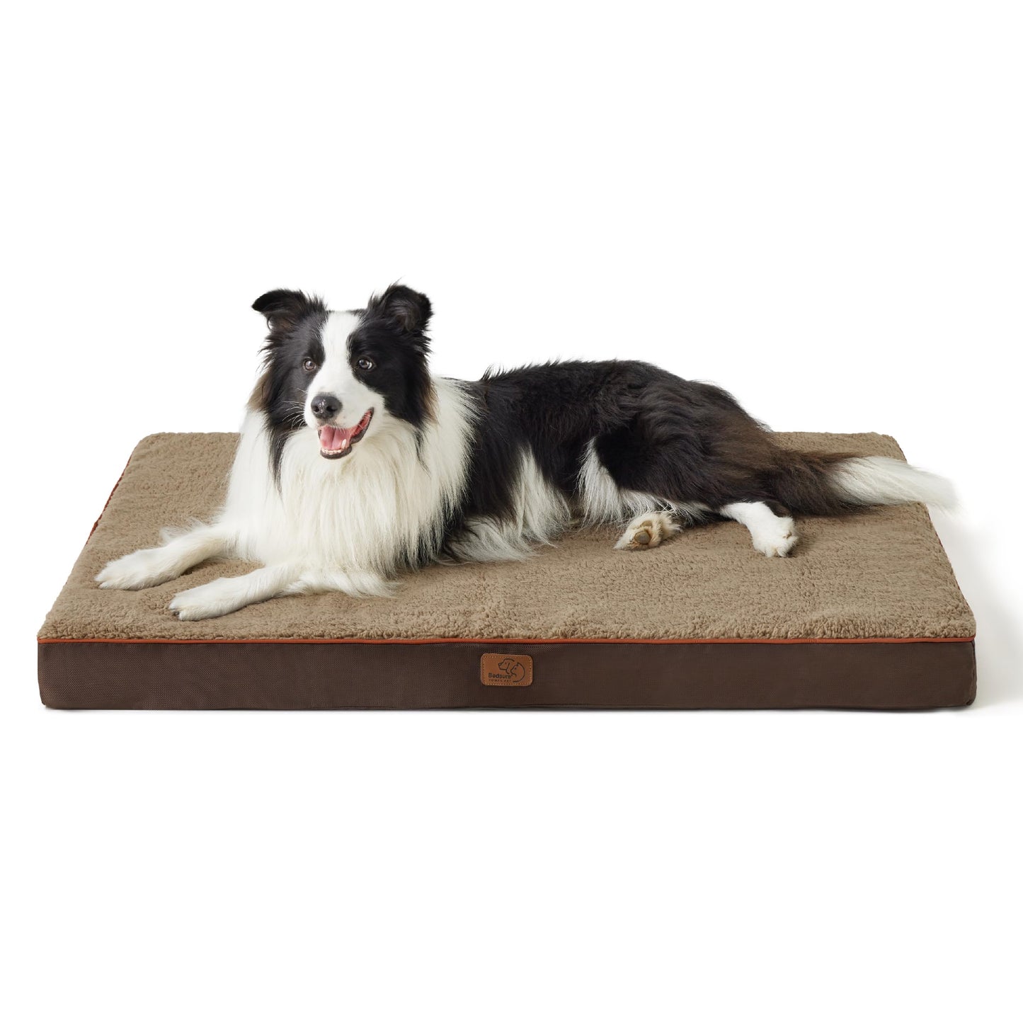 Bedsure Dog Bed for Large Dogs - Orthopedic Waterproof Puppy Beds with Removable Washable Cover, Egg Crate Foam Pet Mat, Suitable for Pet Up to 65 lbs