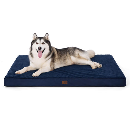 Bedsure Dog Bed for Large Dogs - Orthopedic Waterproof Puppy Beds with Removable Washable Cover, Egg Crate Foam Pet Mat, Suitable for Pet Up to 65 lbs