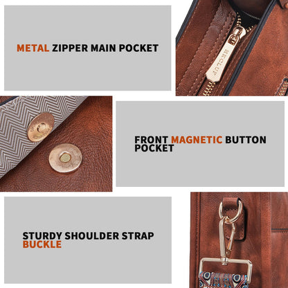 HKCLUF Crossbody Bags for Women Trendy Vegan Leather Hobo Handbags With 2PCS Adjustable Guitar Strap Shoulder Bucket Bags