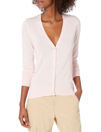 Amazon Essentials Women's Lightweight V-Neck Cardigan Sweater (Available in Plus Size)