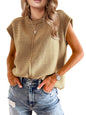 Womens Cap Sleeve Tops 2025 Trendy Tank Top Loose Knit Sweater Vests Cute Shirts Outfits Spring Fall Summer Tops