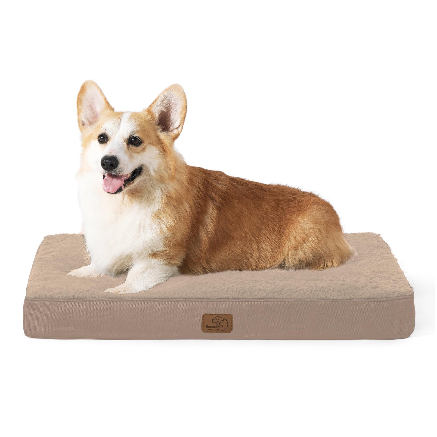 Bedsure Dog Bed for Large Dogs - Orthopedic Waterproof Puppy Beds with Removable Washable Cover, Egg Crate Foam Pet Mat, Suitable for Pet Up to 65 lbs