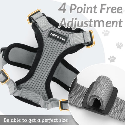 rabbitgoo Cat Harness and Leash for Walking, Escape Proof Soft Adjustable Vest Harnesses for Cats, Easy Control Breathable Reflective Strips Jacket, Black, XS