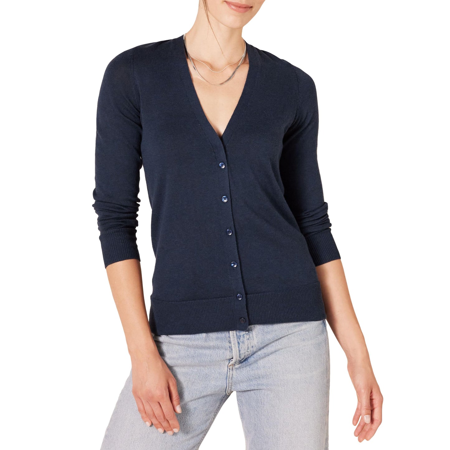 Amazon Essentials Women's Lightweight V-Neck Cardigan Sweater (Available in Plus Size)