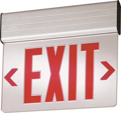 Lithonia Lighting EDG 1 G EL M6 Aluminum LED Emergency Exit Sign, 3 watts, Green