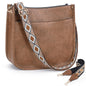 HKCLUF Crossbody Bags for Women Trendy Vegan Leather Hobo Handbags With 2PCS Adjustable Guitar Strap Shoulder Bucket Bags