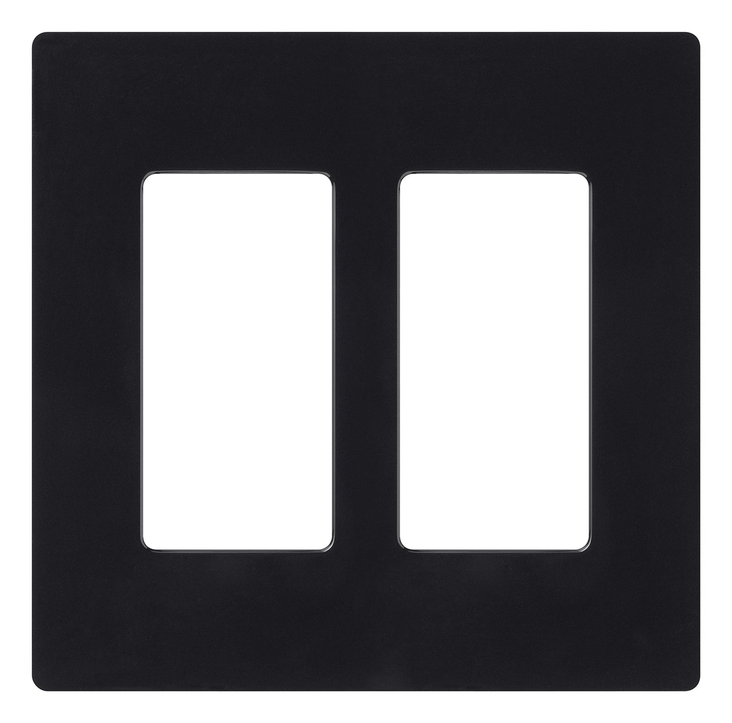 Lutron Claro 2 Gang Decorator/Rocker Wallplate, Gloss, Gray (1-Pack) | CW-2-GR