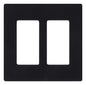 Lutron Claro 2 Gang Decorator/Rocker Wallplate, Gloss, Gray (1-Pack) | CW-2-GR