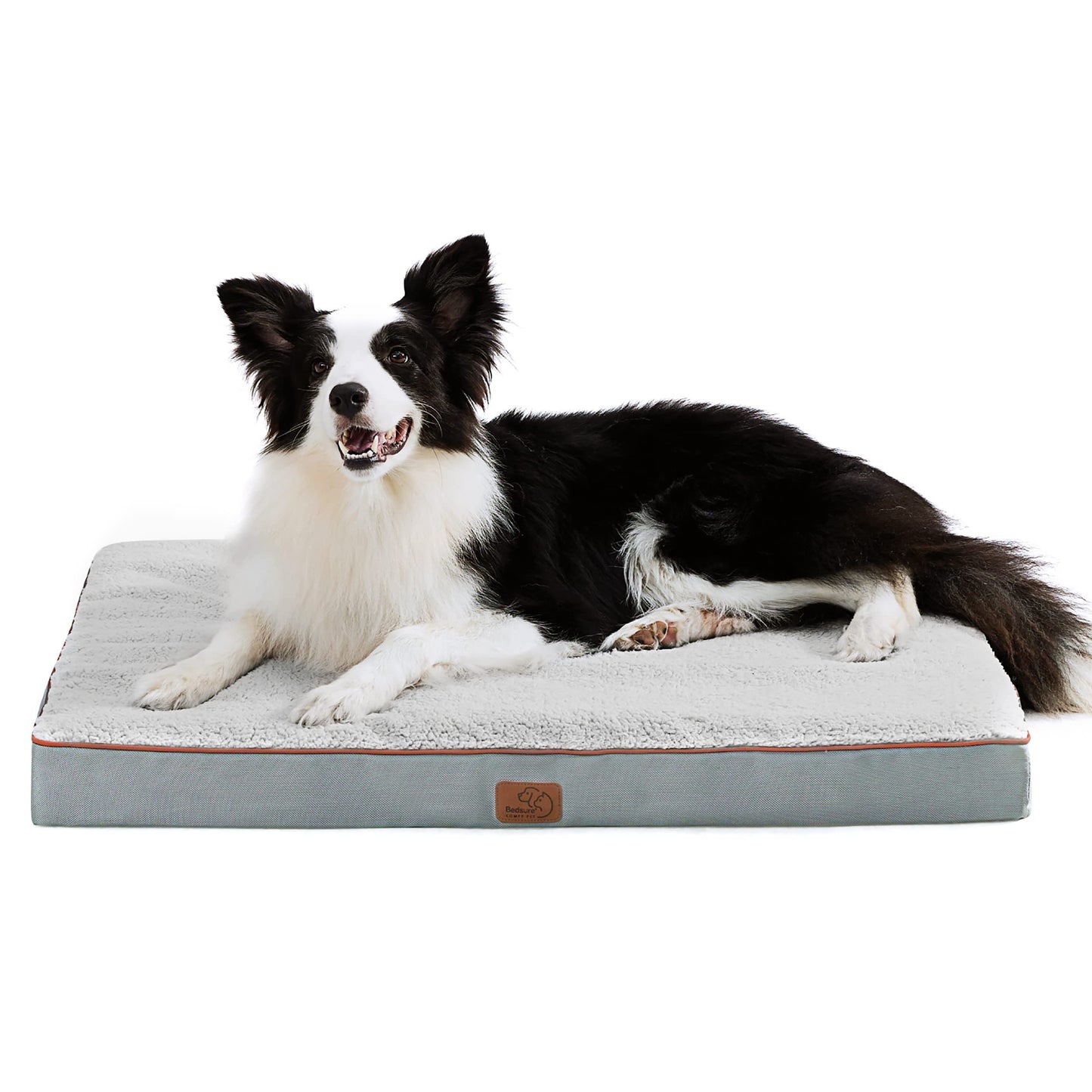 Bedsure Dog Bed for Large Dogs - Orthopedic Waterproof Puppy Beds with Removable Washable Cover, Egg Crate Foam Pet Mat, Suitable for Pet Up to 65 lbs