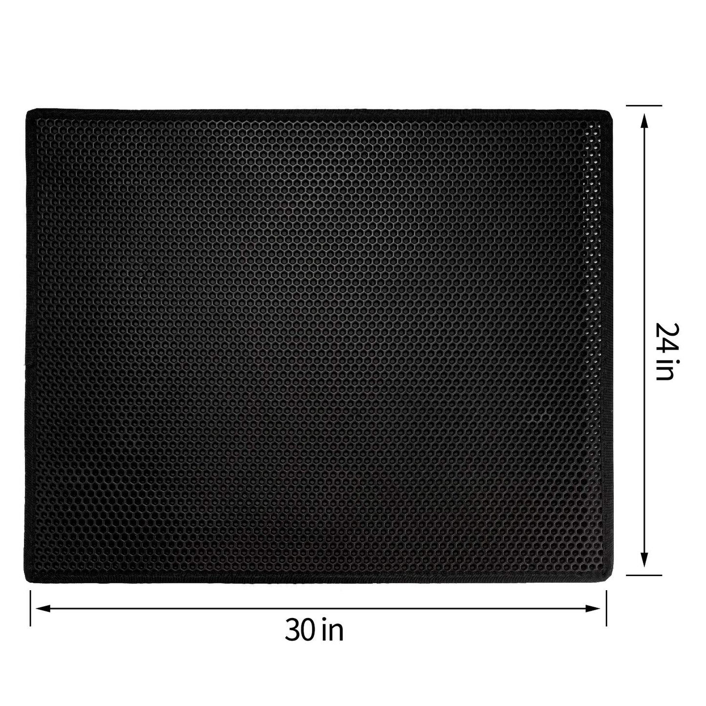 Pieviev Cat Litter Mat Double Layer Waterproof Urine Proof Trapping Mat 1 Pack (Gray, 24x15 Inch (Pack of 1))