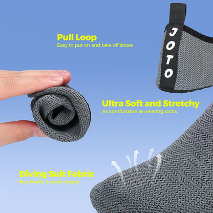 JOTO Water Shoes for Women Men Kids, Barefoot Quick-Dry Aqua Water Socks Slip-on Swim Beach Shoes for Snorkeling Surfing Kayaking Beach Walking Yoga