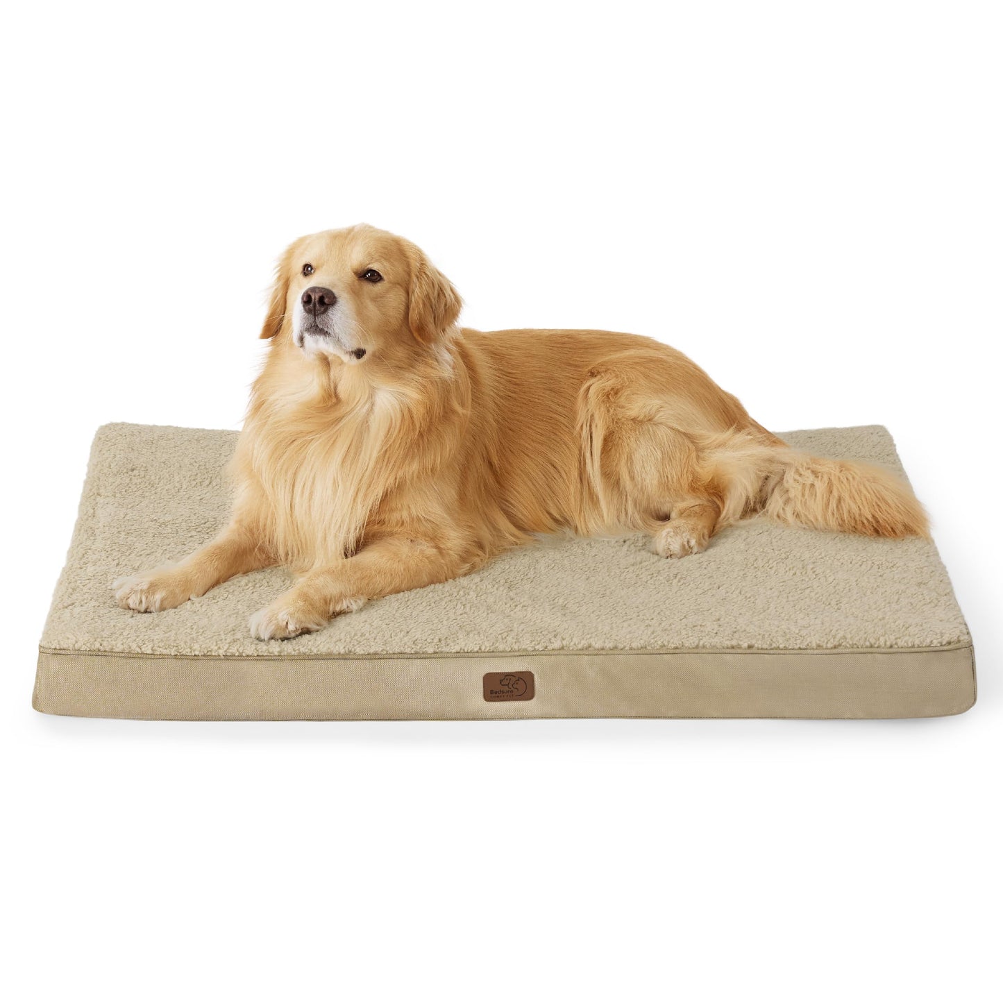 Bedsure Dog Bed for Large Dogs - Orthopedic Waterproof Puppy Beds with Removable Washable Cover, Egg Crate Foam Pet Mat, Suitable for Pet Up to 65 lbs