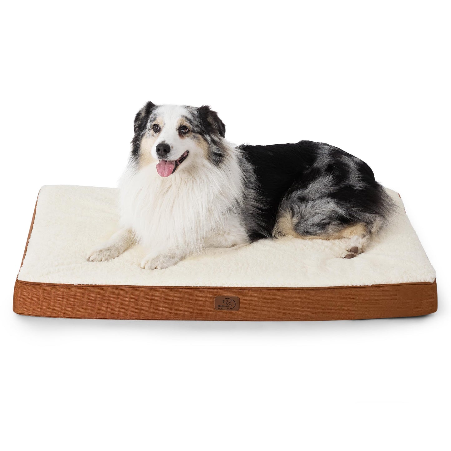Bedsure Dog Bed for Large Dogs - Orthopedic Waterproof Puppy Beds with Removable Washable Cover, Egg Crate Foam Pet Mat, Suitable for Pet Up to 65 lbs