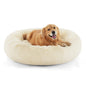Bedsure Calming Cat Beds for Indoor Cats - Small Cat Bed Washable 20 inches, Anti-Slip Round Fluffy Plush Faux Fur Pet Bed, Fits up to 15 lbs Pets, Camel