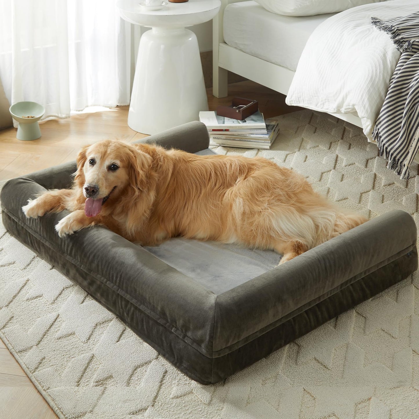 BFPETHOME Dog Beds for Large Dogs, Orthopedic Dog Bed for Medium Large Dogs,Big Waterproof Couch Dog Pet Bed with Removable Washable Cover