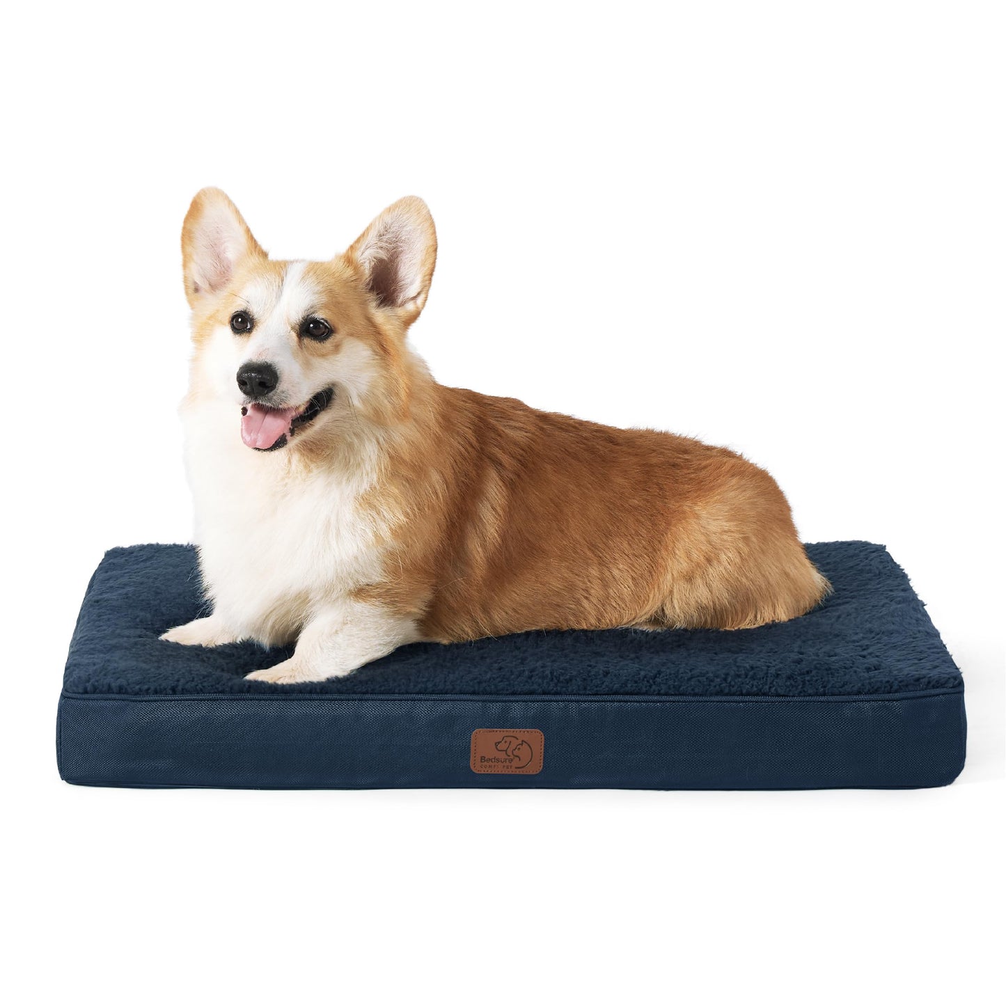 Bedsure Dog Bed for Large Dogs - Orthopedic Waterproof Puppy Beds with Removable Washable Cover, Egg Crate Foam Pet Mat, Suitable for Pet Up to 65 lbs