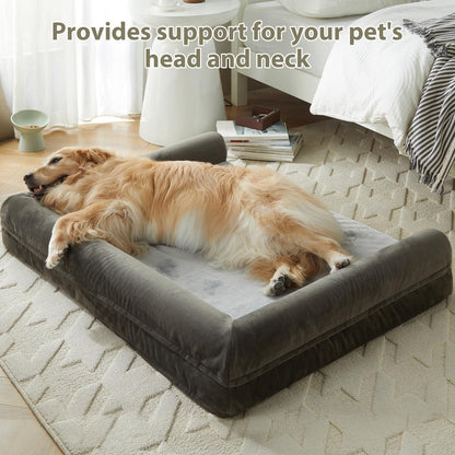 BFPETHOME Dog Beds for Large Dogs, Orthopedic Dog Bed for Medium Large Dogs,Big Waterproof Couch Dog Pet Bed with Removable Washable Cover