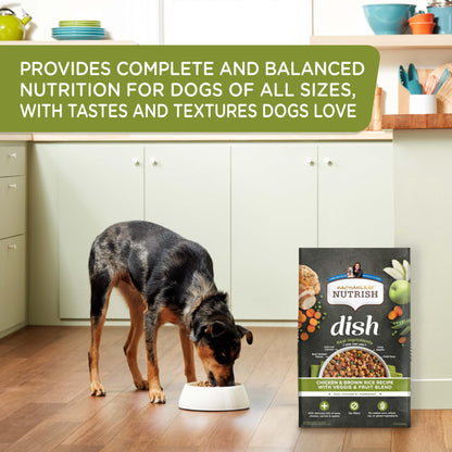 Rachael Ray Nutrish Dish Premium Dry Dog Food, Chicken & Brown Rice Recipe with Veggies & Fruit, 23 Pounds