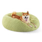 Bedsure Calming Cat Beds for Indoor Cats - Small Cat Bed Washable 20 inches, Anti-Slip Round Fluffy Plush Faux Fur Pet Bed, Fits up to 15 lbs Pets, Camel