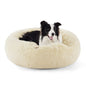Bedsure Calming Cat Beds for Indoor Cats - Small Cat Bed Washable 20 inches, Anti-Slip Round Fluffy Plush Faux Fur Pet Bed, Fits up to 15 lbs Pets, Camel