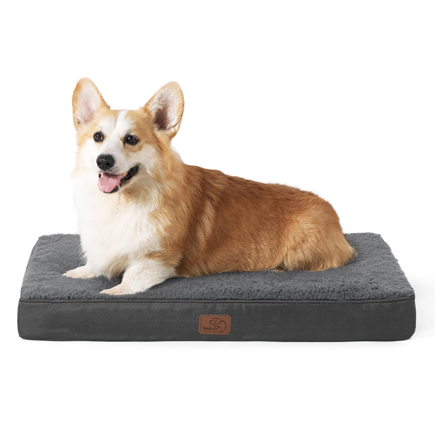 Bedsure Dog Bed for Large Dogs - Orthopedic Waterproof Puppy Beds with Removable Washable Cover, Egg Crate Foam Pet Mat, Suitable for Pet Up to 65 lbs