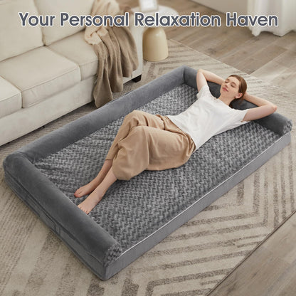 BFPETHOME Dog Beds for Large Dogs, Orthopedic Dog Bed for Medium Large Dogs,Big Waterproof Couch Dog Pet Bed with Removable Washable Cover