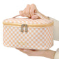 Meiyuuo Cute Makeup Bag Small Cosmetic Bags for Women Girls Gift for Teens Medium Pouch for Purse Essentials Toiletry Zip Pouch PU Waterproof Organizer Case (Cow Print)