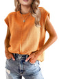 Womens Cap Sleeve Tops 2025 Trendy Tank Top Loose Knit Sweater Vests Cute Shirts Outfits Spring Fall Summer Tops