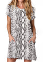 Alaster Women’s Casual Summer T Shirt Dress Loose Short Sleeve Tunic Dress with Pocket for Women