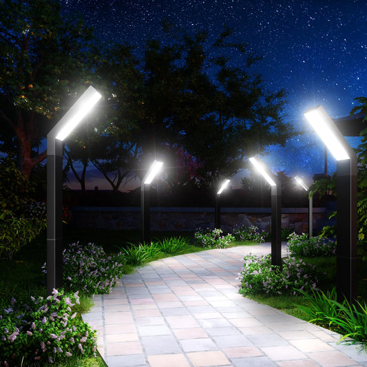 ROSHWEY Solar Pathway Lights Outdoor, 6 Pack Solar Lights Outdoor Waterproof, Bright Solar Garden Light for Outside, Landscape Lighting for Yard Patio Backyard Driveway Walkway Path Lawn