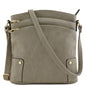 ALYSSA Triple Zip Pocket Large Crossbody Bag