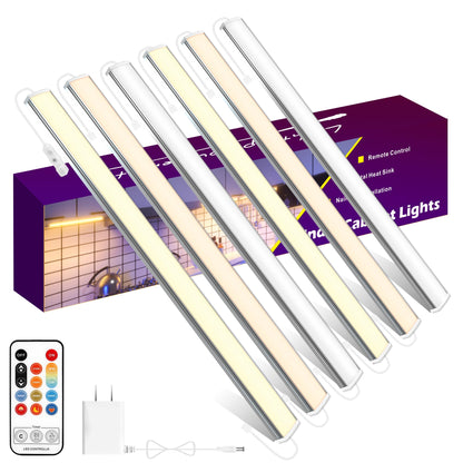 Maylit Under Cabinet Lights Plug in, 3 Pcs 12 Inch Ultra Thin Under Cabinet Lighting, Super Bright Daylight White Under Counter Lights for Kitchen, Dimmable Light for Cabinet, Counter, Workbench, Desk