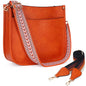 HKCLUF Crossbody Bags for Women Trendy Vegan Leather Hobo Handbags With 2PCS Adjustable Guitar Strap Shoulder Bucket Bags