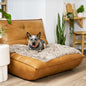 Furhaven - Manta impermeable y lavable para perros y gatos de interior, hecha en piel sintética de pelo largo sintético y terciopelo en color madera, XL, gris niebla