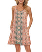 MISFAY Women's Summer Spaghetti Strap Casual Swing Tank Beach Cover Up Dress with Pockets