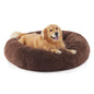Bedsure Calming Cat Beds for Indoor Cats - Small Cat Bed Washable 20 inches, Anti-Slip Round Fluffy Plush Faux Fur Pet Bed, Fits up to 15 lbs Pets, Camel