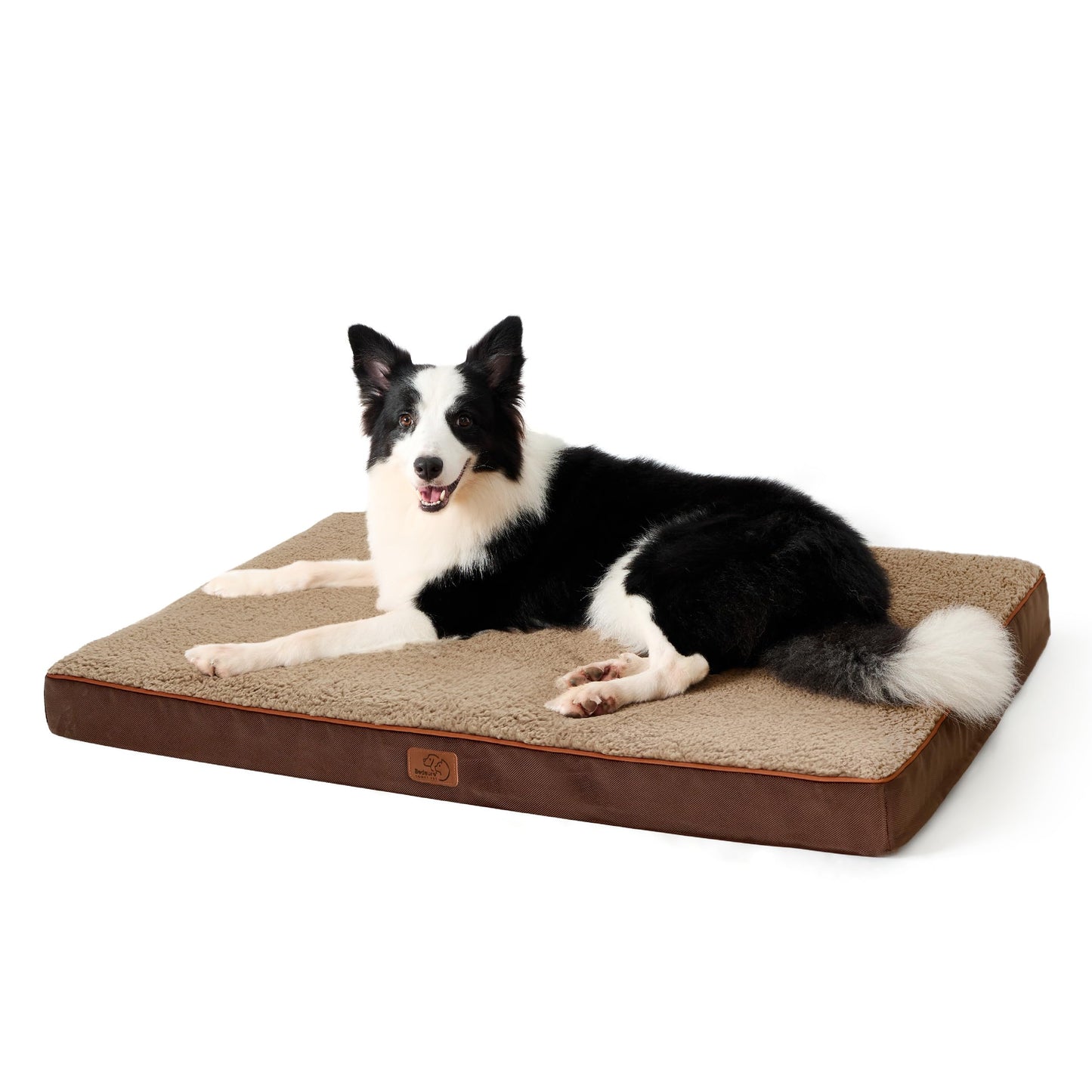 Bedsure Dog Bed for Large Dogs - Orthopedic Waterproof Puppy Beds with Removable Washable Cover, Egg Crate Foam Pet Mat, Suitable for Pet Up to 65 lbs