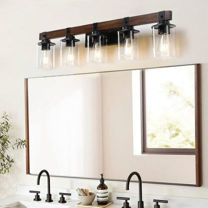 5 Lamps Farmhouse Dresser Lamps Rustic Bathroom Lamps Bathroom Wall Lamps - No Bulbs