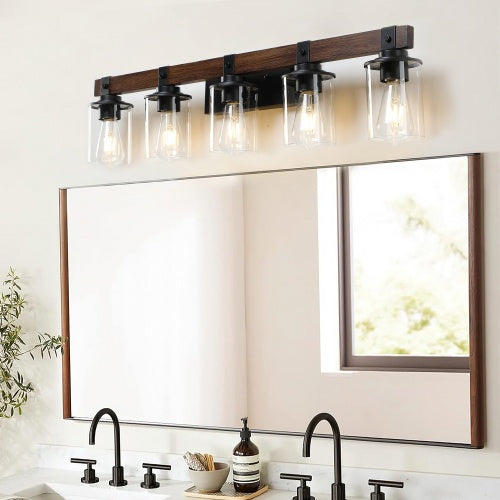 5 Lamps Farmhouse Dresser Lamps Rustic Bathroom Lamps Bathroom Wall Lamps - No Bulbs